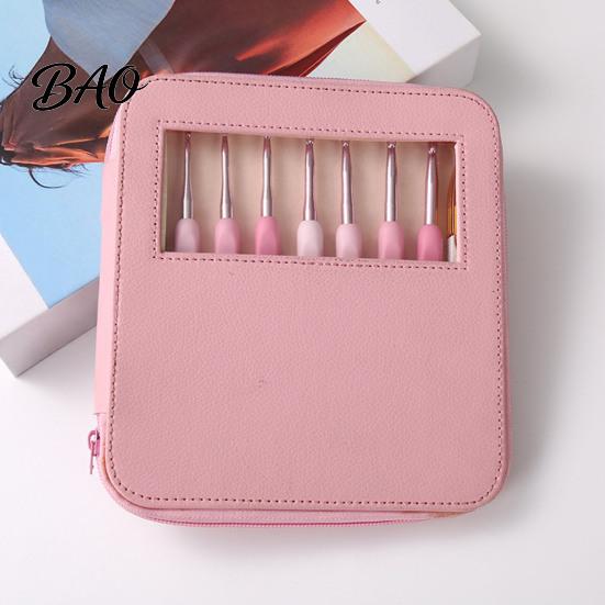 Crochet Hook Set Pink Ergonomic Hooks Set, Needles Kit with Soft Grip Handles, Crocheting Tools for Projects Includes Scissors & Storage Case,