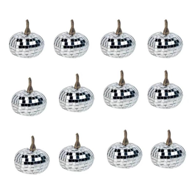 

12Pcs Metallic Artificial Pumpkin Decoration Modern Indoor Fall Festival Centerpieces Arrangement Accessories 1