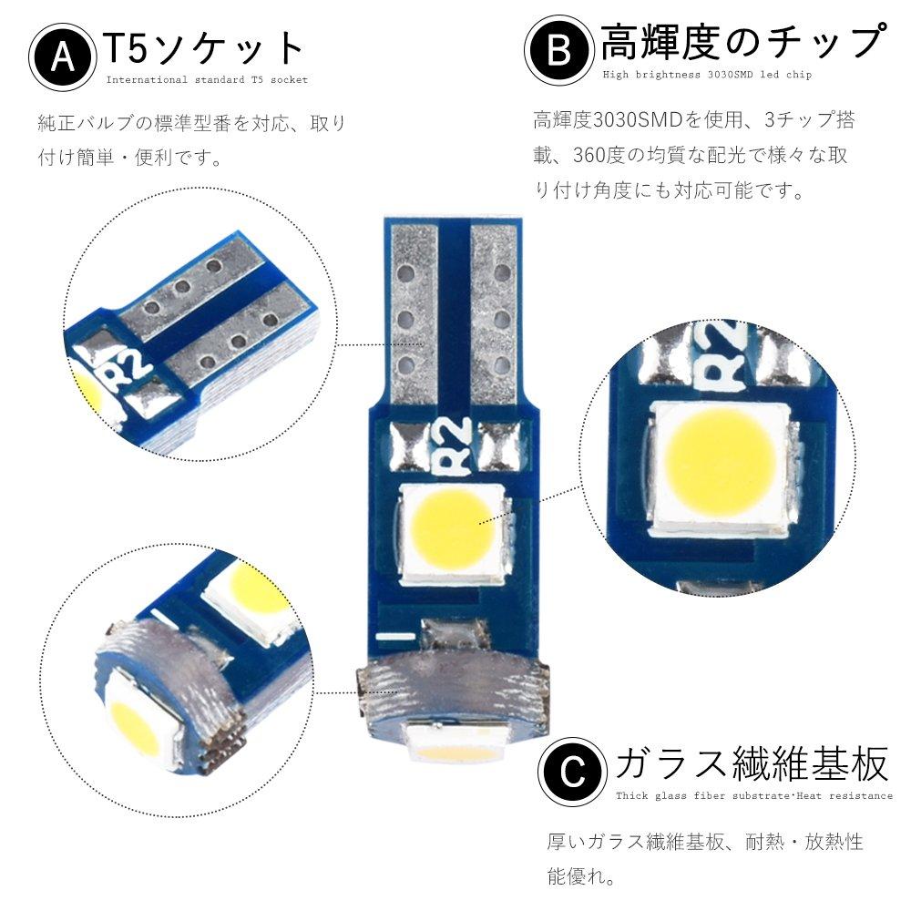 1797 T5 LED Meter Sphere, Panel Ball, Air Conditioner Ball, Wedge Ball, White, Dashboard,
