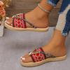 [Fashionable | Elegant] Fashionable Elegant Women's Chinese Ethnic Flat Sandals | Women Shoes