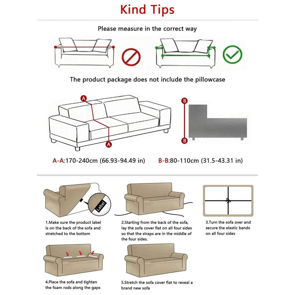 1pc Sofa Slipcover, Non-slip Printing Flower Sofa Couch Cover Furniture Protector for Bedroom Office Living Room Home Decor