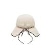Daks White Rafia Check Contrast Floppy Hat E149w1