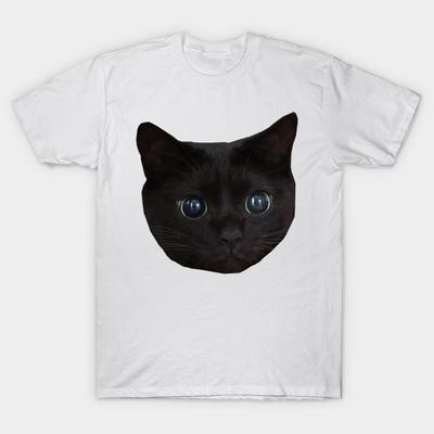 T Shirt damski czarny kot twarz nadruk w stylu harajuku Kawaii koszulka letnia koszulka damska z krótkim rękawem Top Tee