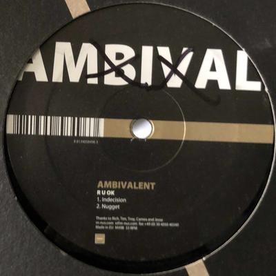 12inch Record AMBIVALENT - R U OK M49 M_nus 2007 Canada Dance & Electronica Used