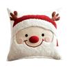 Soft Throw Cushion Case 2D Printed Snowman Pillow Cover Atmosphere Christmas Pillow Covers  Sofa