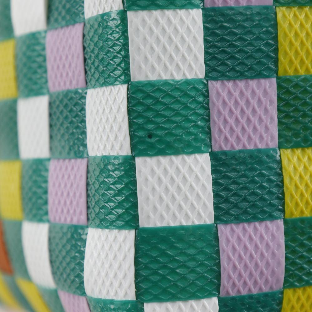 Marni Woven Micro Basket Handbag MW55F Basket Bag Green/Multicolor Polypropylene Women Used