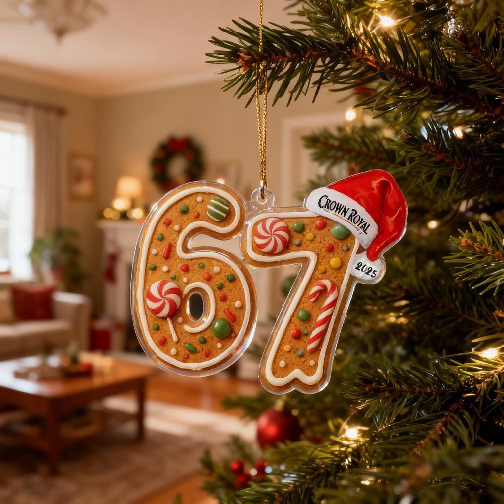 Acrylic Christmas Ornaments, Fun Number Tidbit Ornaments, Pendants
