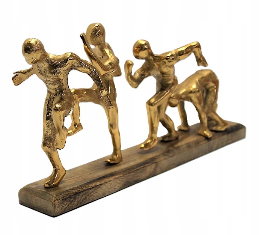 Metal Figurine Decorative Sculpture Depicting Runners