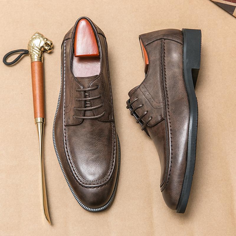 Fashion Luxury Designer Fashion New Men's Black Brown Formal Lace Up Oxfords Shoes Male Wedding Dress Prom Homecoming Zapatos Hombre