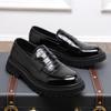 Large size men's casual leather shoes 2025 new big head shoes daily versatile platform loafers men's derby shoes