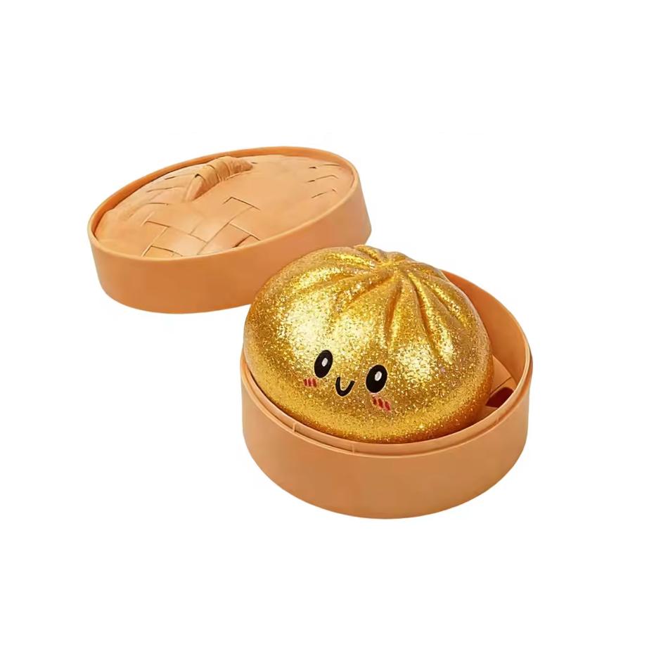 HOT Dumpling Squishy Squeeze Toy, Simulation Steamed Bun, Trending Funny Prank Stress Relief Ball, Decompression Artifact Toy