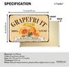 Vintage Metal Tin Sign Kitchen Wall Decor 8x12 Inch Retro Grapefruit Juice Bar Art
