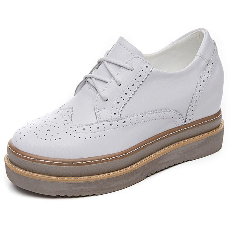 Inner height-increasing women's shoes, spring and summer muffin single shoes, thick soles show height, breathable, light, comfortable, casual and 
