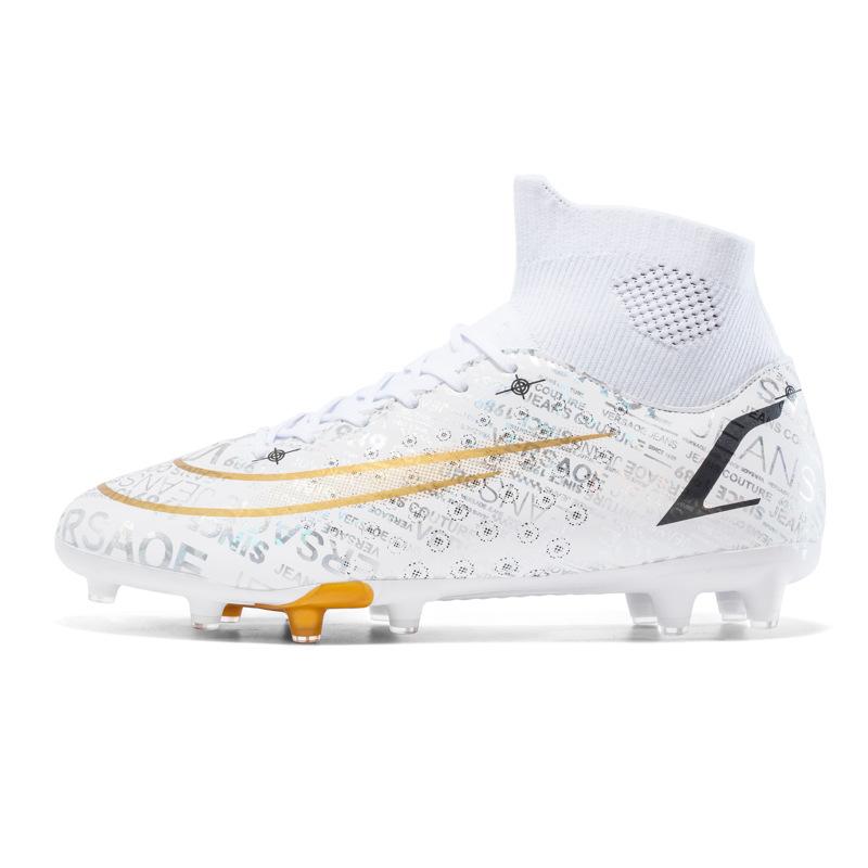 New football shoes, men's high-top AG long nails and broken nails, artificial grass training shoes for young middle school students