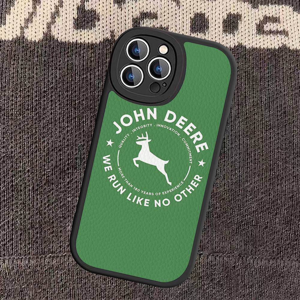 

Зеленый чехол для телефона J-John Truck D-Deeres для IPhone 11 12 13 14 15 16 Pro Max Plus Кожаный чехол iPhone 15 plus