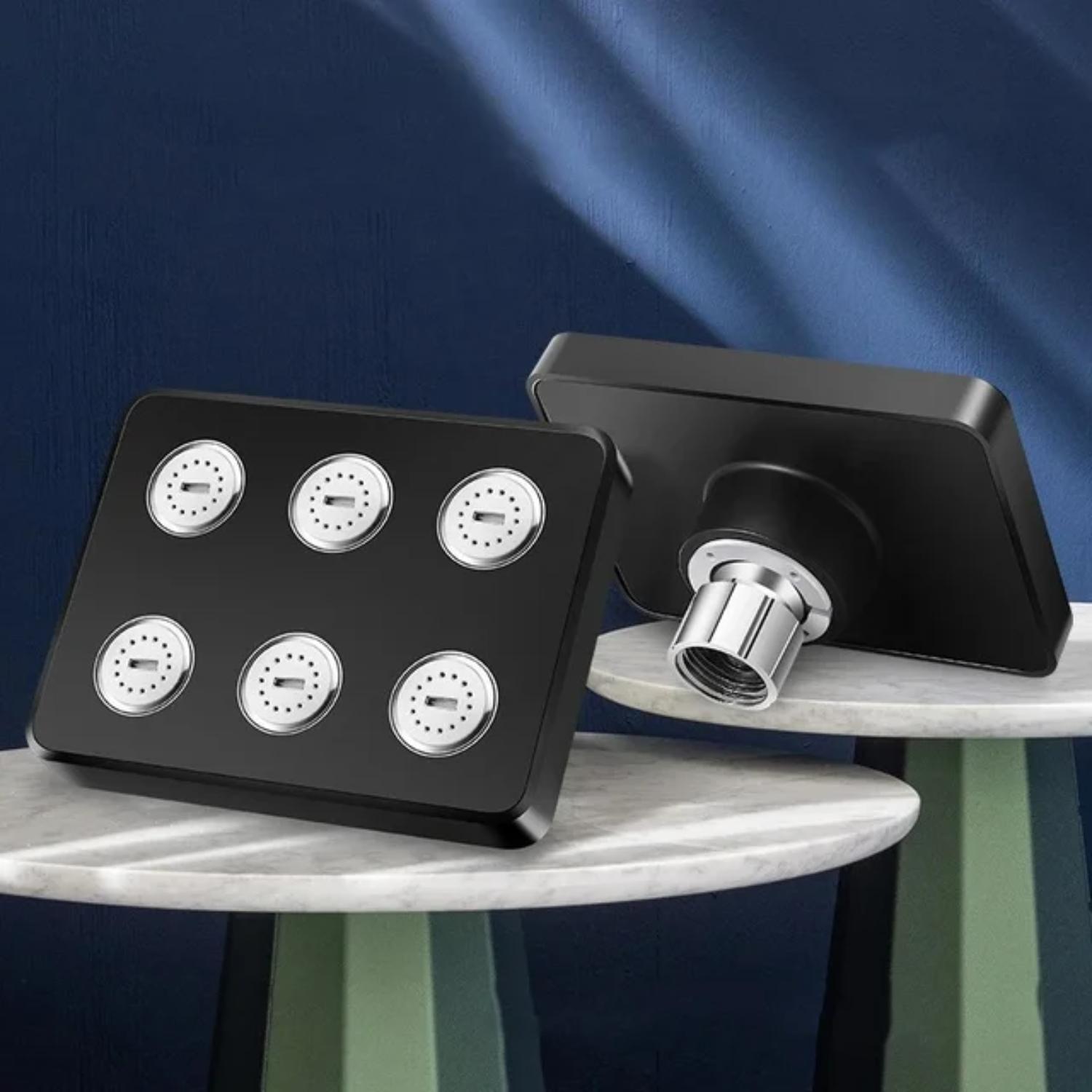 

Мини-душ с высоким давлением, поток воды, дождевой душ, водосберегающий душ, аксессуары для ванной комнаты, душевая лейка, набор для душа чёрный