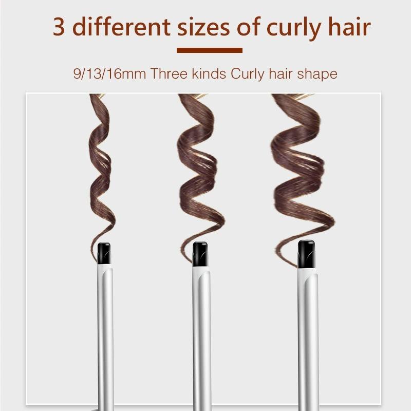 Rizador de pelo automático de 9mm para rizos definidos y volumen, herramienta de peinado profesional