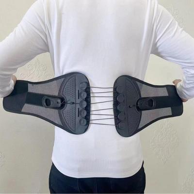 Adjustable Lumbar Support Back Brace with Breathable Mesh and Roller Drawstring