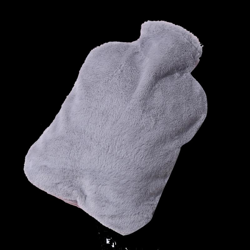 Thickened Hot Water Bottle with Faux Rabbit Fur Cover