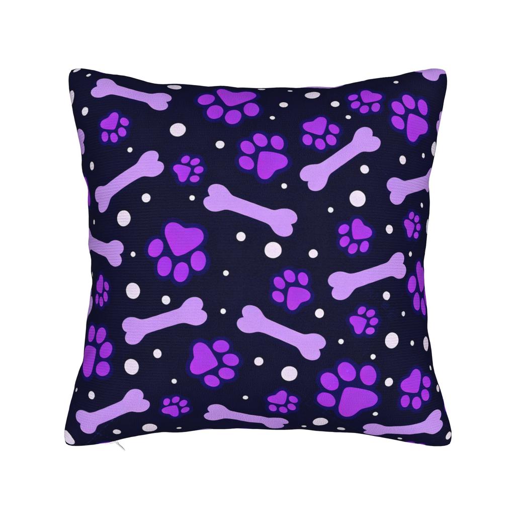 Pillow Cover Dog Paw Print And Bone Morden Pillow Case For Chair Sofa Home Decor Pillowcases