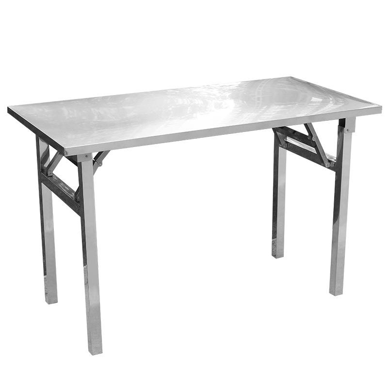 Stainless Steel Foldable Table - Portable BBQ & Camping Workbench with Cutting Board