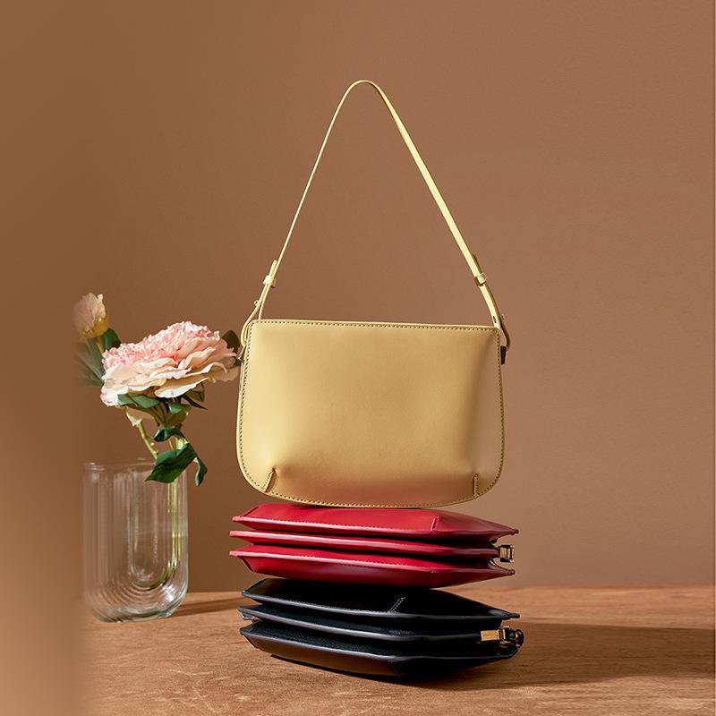 Damen 2024 Echtleder Unterarmtasche - Schicke, vielseitige Schulter Messenger Handtasche