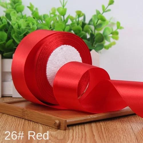 25Yards/Roll 6mm 10mm 15mm 20mm 25mm 40mm 50mm Silk Satin Ribbons for Gift Packing Christmas Party Decoration Fabric Crafts DIY