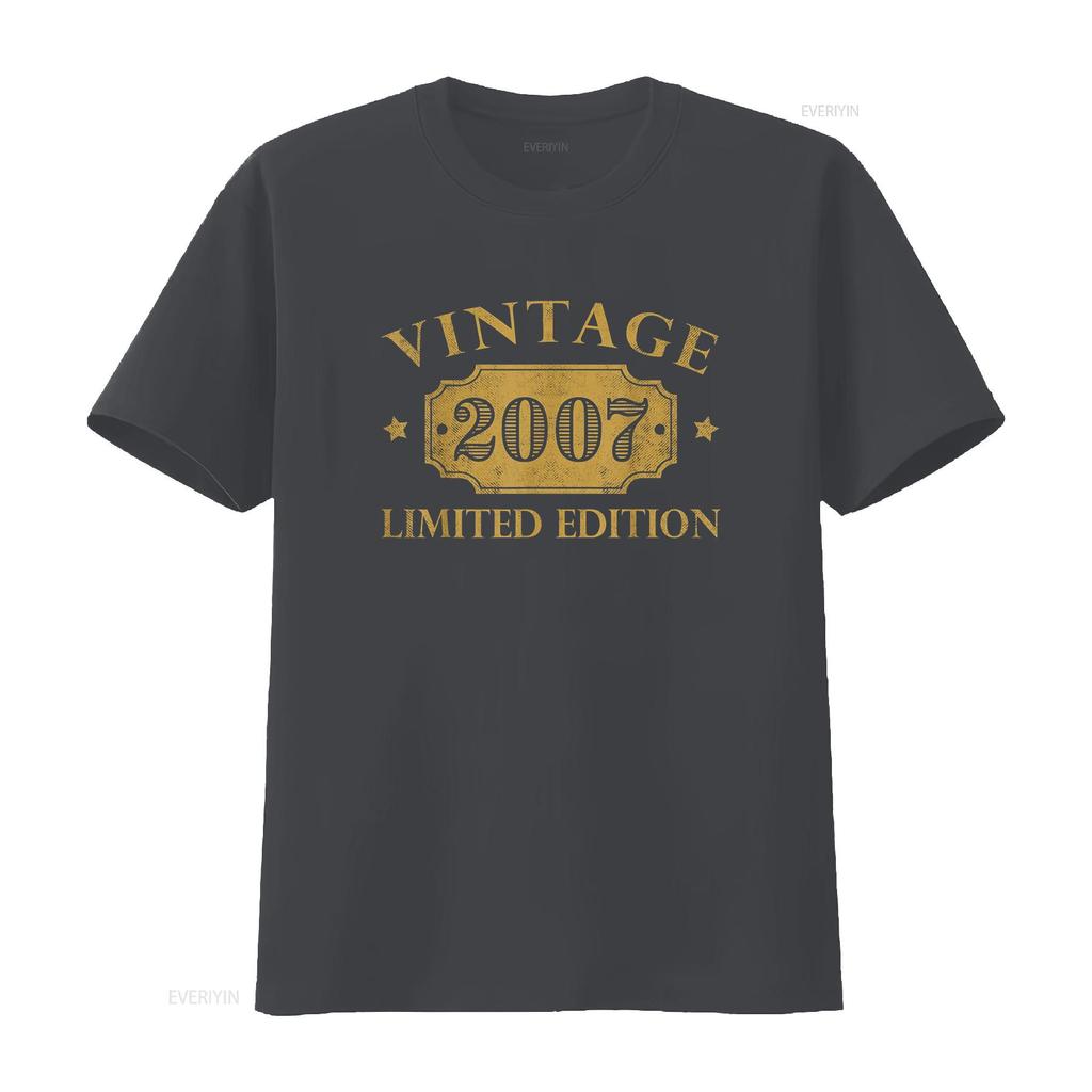 Vintage 2007 17 Year Old 17th Birthday for Girls Boys T Shirt vintage Washed Versatile designer clothes Stylish