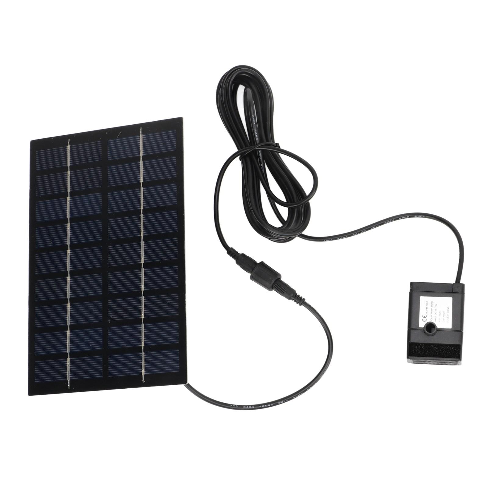 

Solar Water Pump Kit 9V 1.8W Easy Mounting Anti Clogging Mesh Solar Pond Pump with Nozzles for Garden Pool Decoration