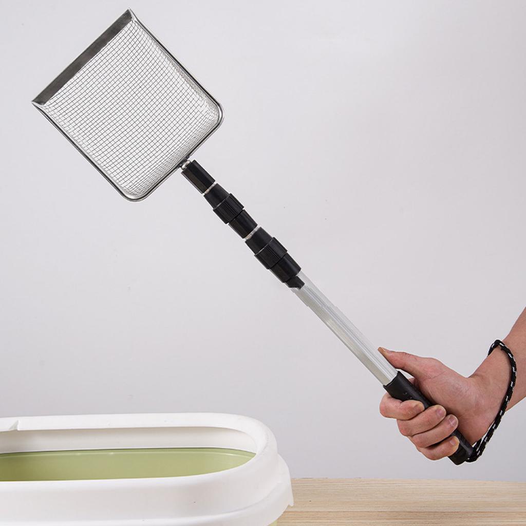 Cat Litter Shovel 3 Sections Adjustable Stainless Steel Non Stick Litter Scoop for Chicken