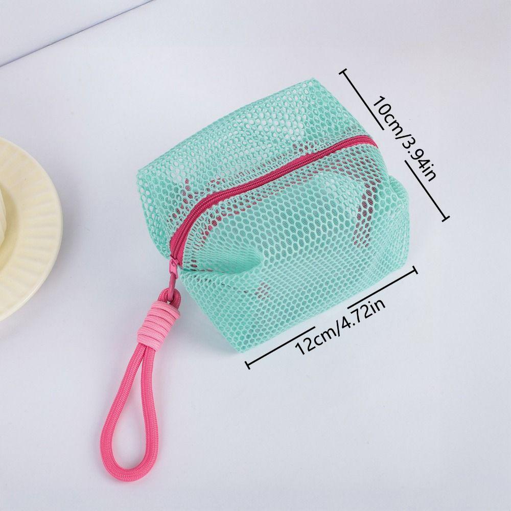 Square Shape Mesh Cosmetic Bag Small Capacity Mini Makeup Pockets Travel Toiletry Pouch  Earphone