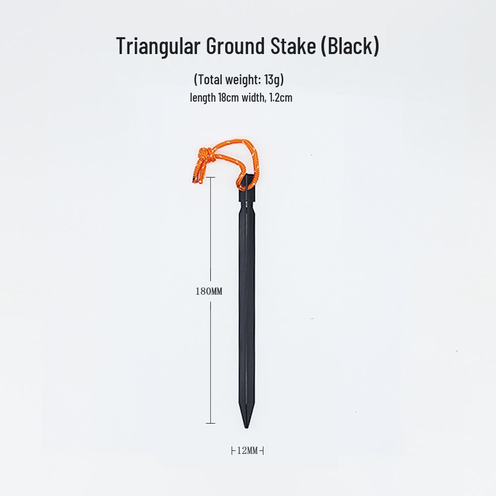 

18 см Алюминиевый Треугольный Колышек для Палатки с Веревкой - Ветроустойчивый и Усиленный Аксессуар для Отдыха на Природе 18cm x 1.2cm
