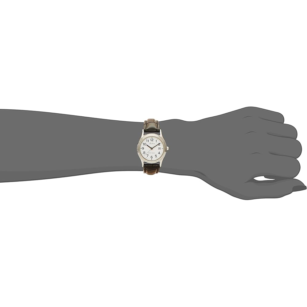 Citizen Q&Q Damen-Analoguhr, Wasserdicht, Datumsanzeige, Lederarmband, D015-304, Schwarz