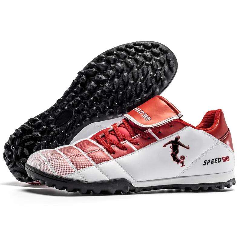 Professional football shoes quality flat bottom anti slip training shoes ultra light children's and adult football sports shoes