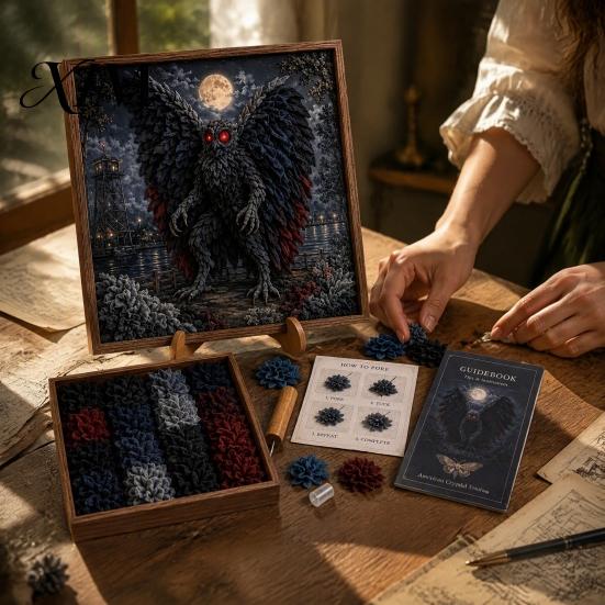 Zestaw do Artystycznego Wciskania Tkanin 3D DIY, Kreatywny Zestaw Rękodzieła, Projekty Leśne Fantasy Zwierzęta Zestaw do Prasowania dla Dorosłych Początkujących,