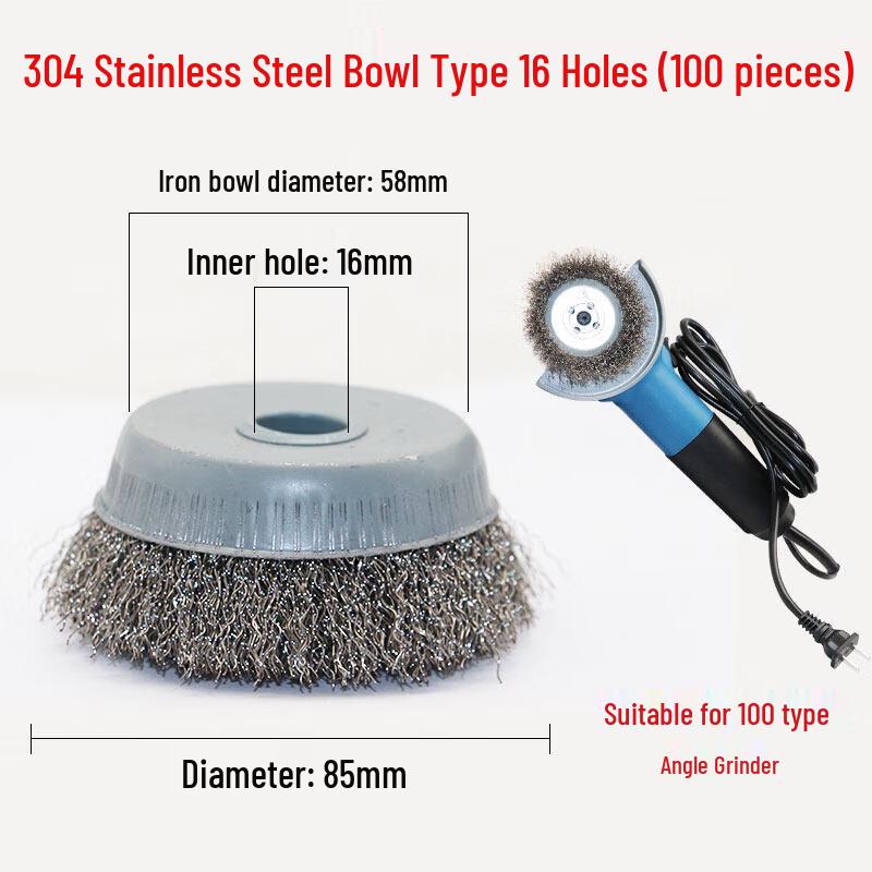 

Jundingying 304 SS Bowl Wire Wheel (100-Pack)