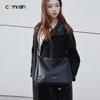 COMRAIN Women's Split Leather Hobo Shoulder Bag