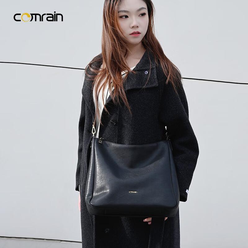 COMRAIN Women's Split Leather Hobo Shoulder Bag