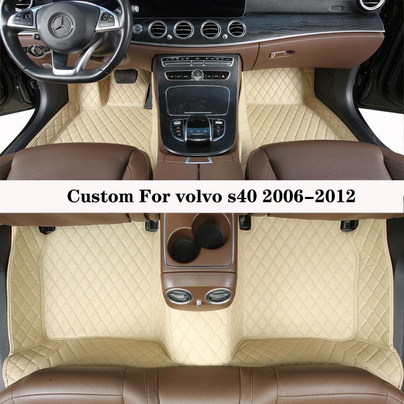 

Автомобильный коврик на заказ для Volvo S40 2006 2007 2008 2009 2010 2011 2012 коврики полный комплект роскошные подушечки для ног авто ковер