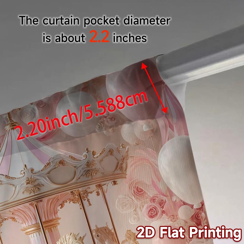 Set Of 2 Modern Flat Printing Curtains Without Rod Carouseldream Polyester Decorations Inside Curtain Made
