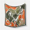Luxury Horse Print Silk Square Scarf Women Spring Neck Tie Shawl Wraps Female Hair Hand Wrist Headkercheif Hijab Bandana