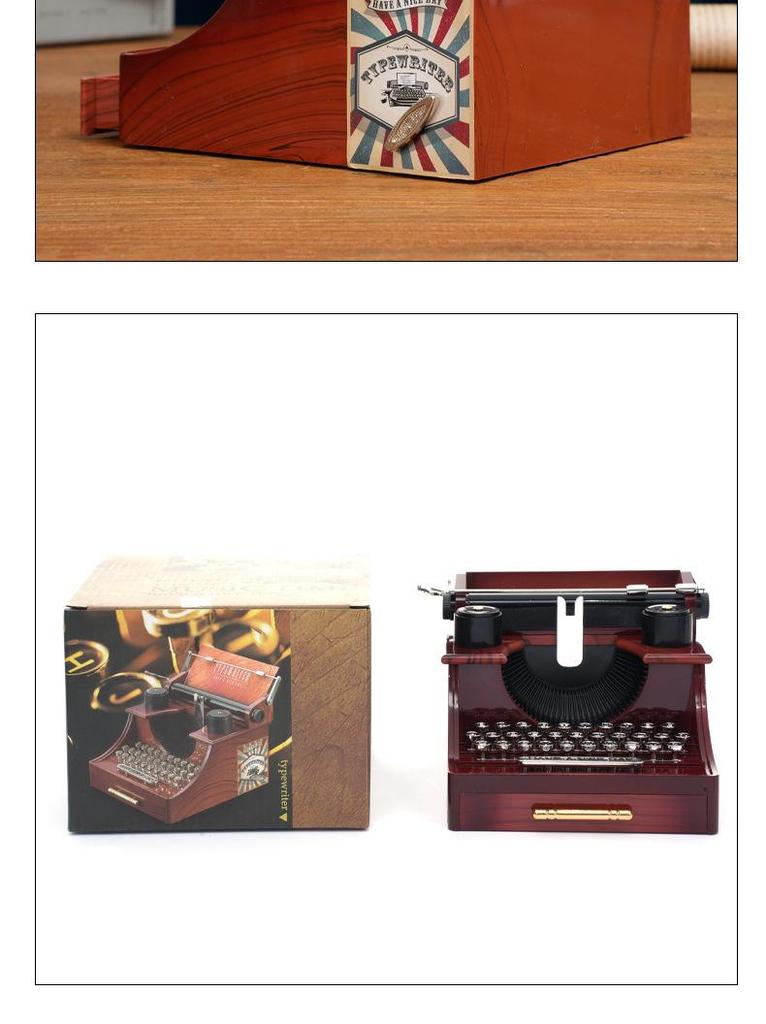 Vintage Typewriter Model: Nostalgic Decor for Home, Study, or Shop Display; Ideal for Photography Prop