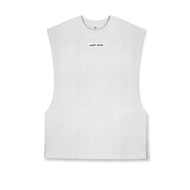 Muscleguys American Basketball Sports Training Sleeveless Vest Summer Loose Casual Waistcoat Round Neck Mesh T-shirt
