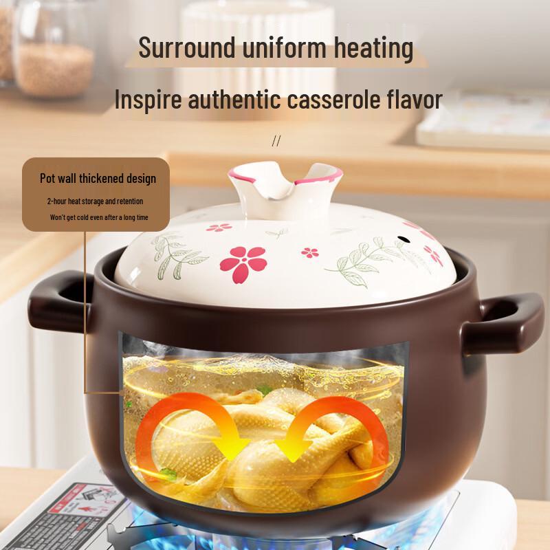 PuPan Heat-Resistant Ceramic Casserole Pot
