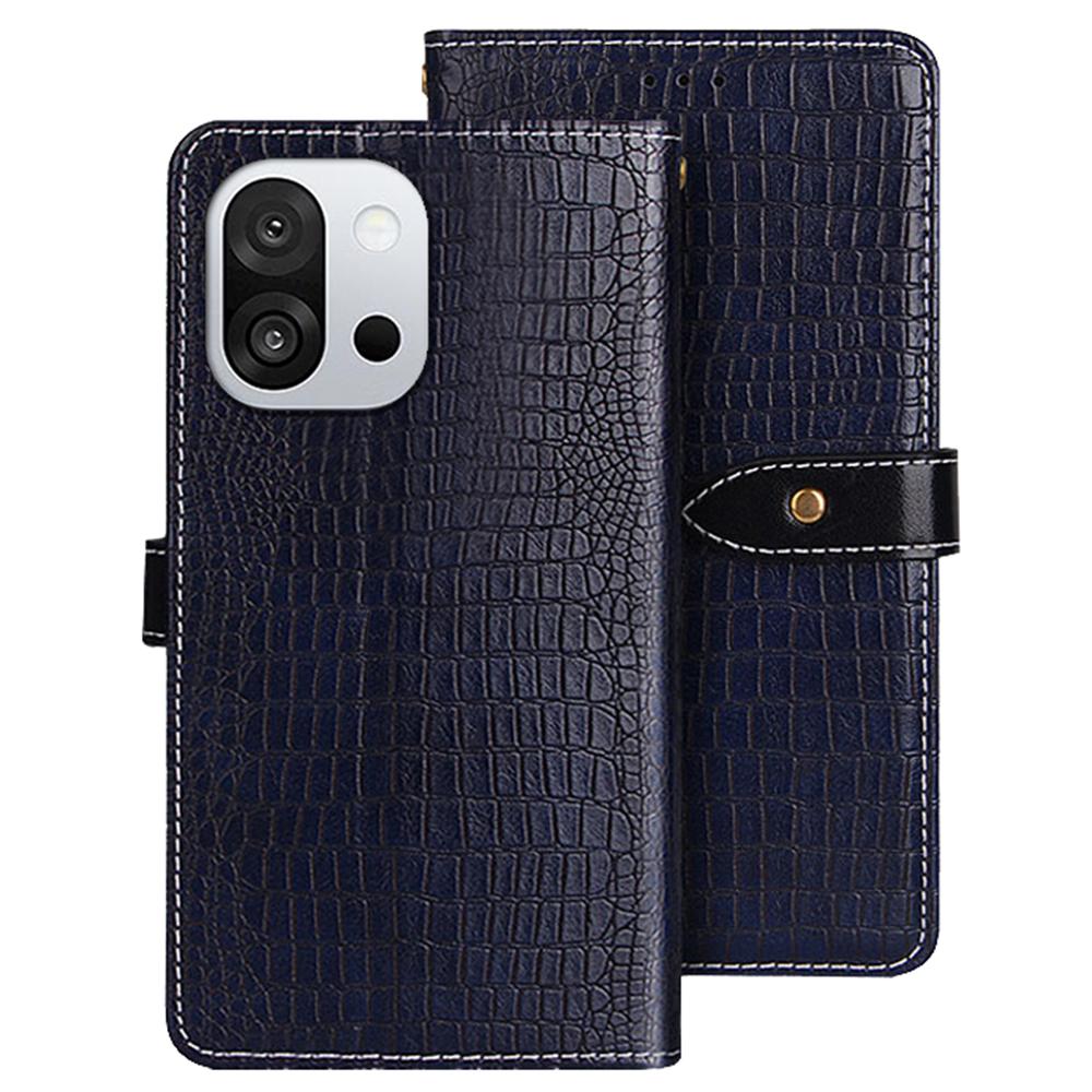 

IDEWEI For OnePlus 13T 5G Case Crocodile Texture PU Leather Flip Phone Cover Blue