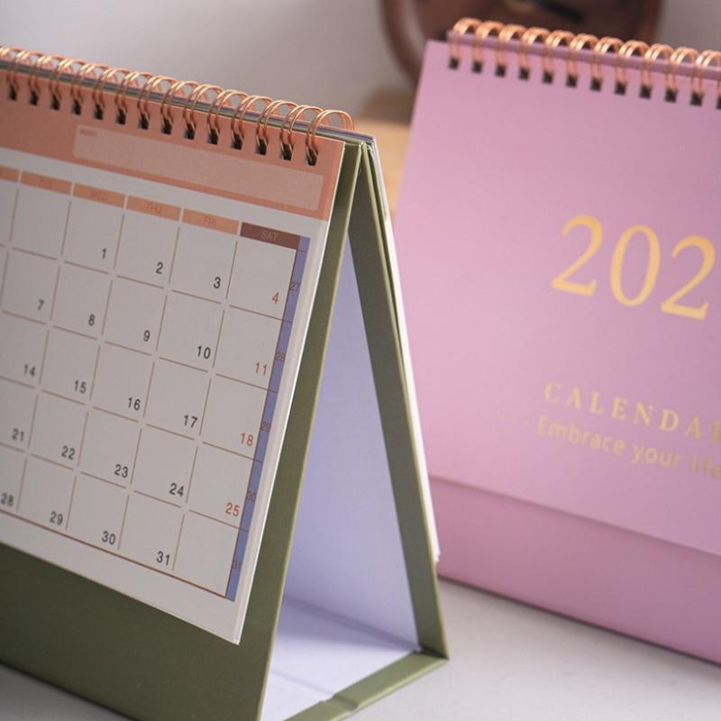 2026 Calendar Simple Memo Book Monthly Daily Planner Scheduler Time Management Home Office Desktop Decoration Standing Calendar