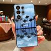 Seaside Coconut Tree Pattern Phone Case For Samsung Galaxy S26 S25 Ultra Edge S24 s23 FE A57 A17 A56 A37 A16 A55 Magnetic Cover