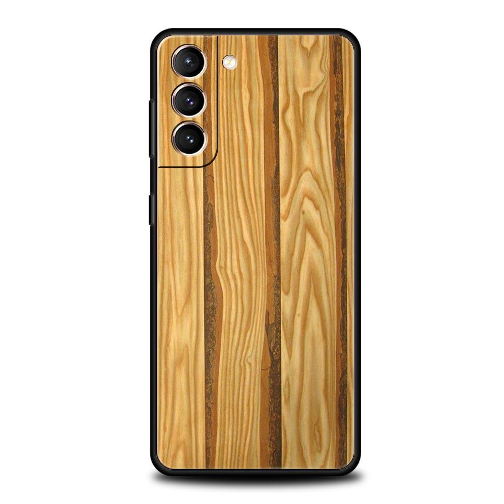 Luxury Vintage Wood Grain Pattern Phone Case for Samsung Galaxy S26 S25 S24 S23 S22 S20 S21 FE Ultra S25 Edge Plus 5G Soft TPU