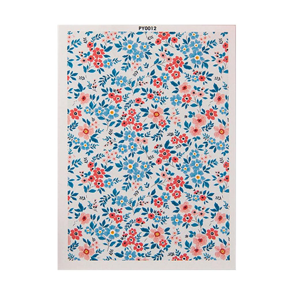 Clay Water Transfer Paper for Clay Earring Water Soluble Clay Transfer Paper Floral Transfer Sheet for Clay Jewelry