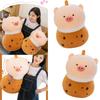 Big Brown Plush Pig Doll Toy For Kids, Creative Gift Idea With Pp Cotton Material